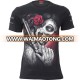 Custom 100% cotton t shirt printing wholesale 3d screen printing zombie t-shirt direct injection printing jersey