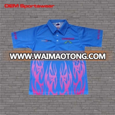 custom design dye sublimated bowling shirt