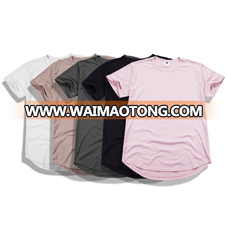 2018 OEM ODM Longline Scoop Bottom T Shirt Men